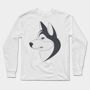 Siberian Husky - linear dog Long Sleeve T-Shirt